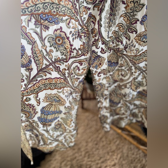 Floral Long Kimono with Cream Accents by GiGio - Picture 5 of 6